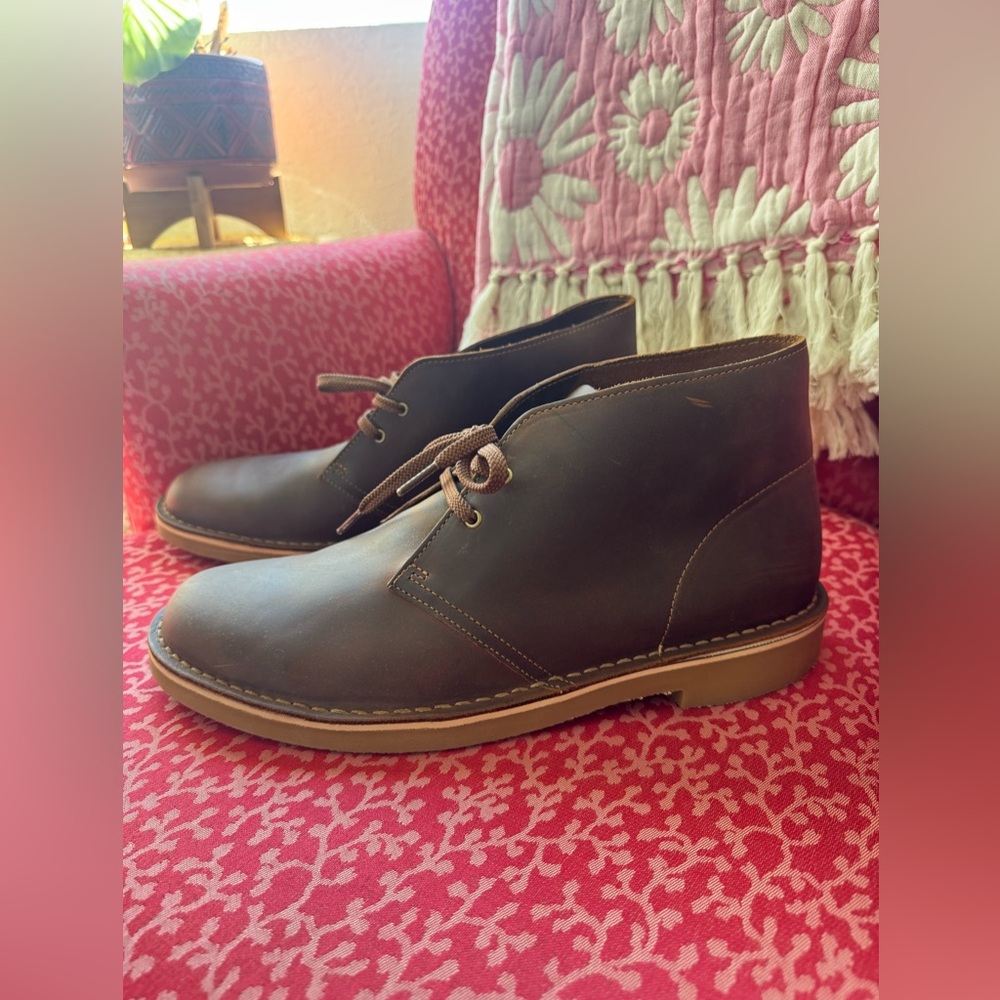 Clarks Dark Brown Leather Chukka Boots